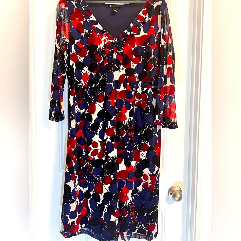 Red and blue stretch dress